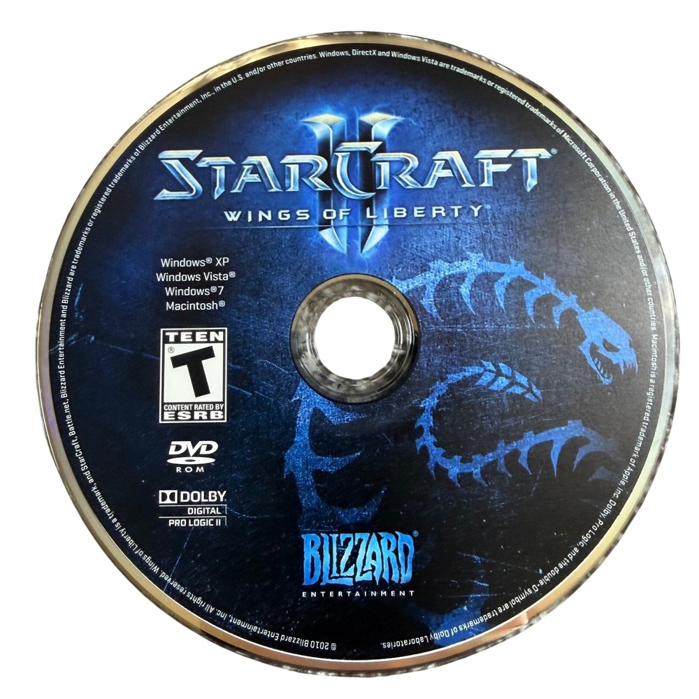 StarCraft II Wings of Liberty PC Mac 2010 Blizzard Entertainment Game Disc Only